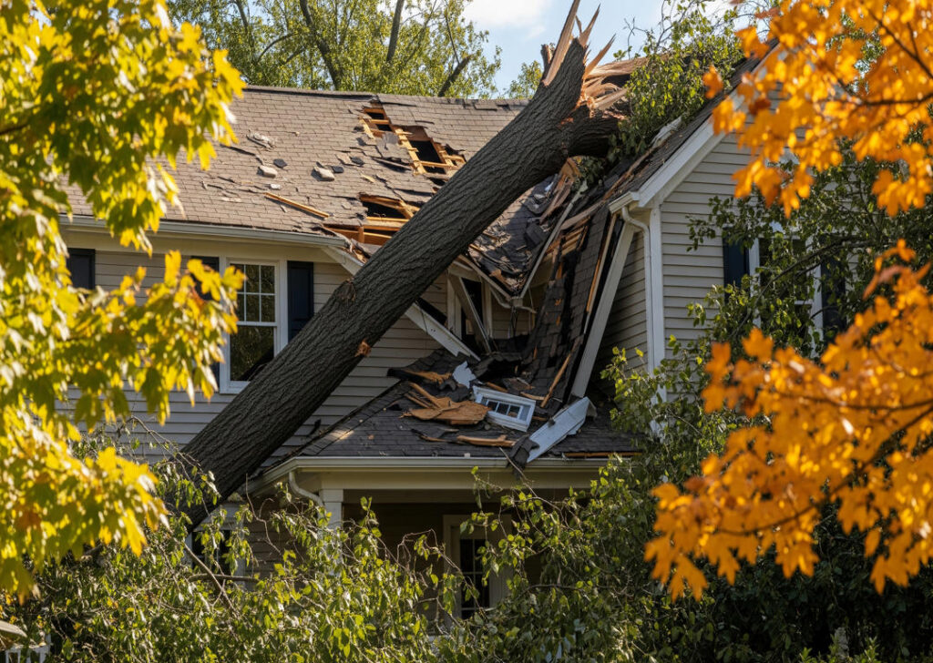 Insurance claim for roof repairs